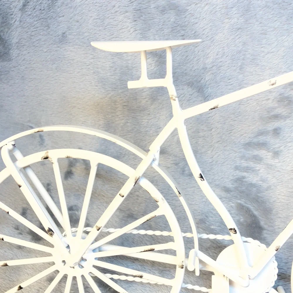 Bicycle Metal Clock Rustic French Café Style 1896 Quartz Decor (Clock Works)